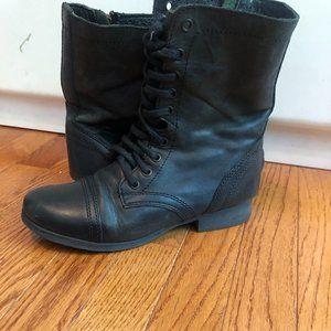 Steve Madden Black Combat Boots